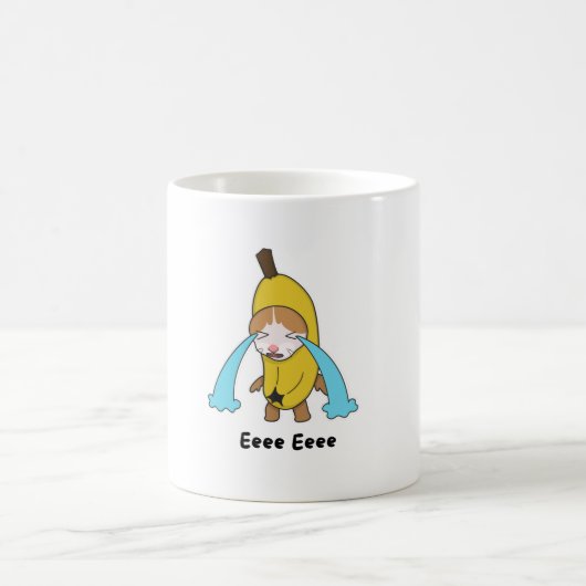 Cry Banana Sad Crying Cat Meme Eee Eee Eee Koffiemok (Center)