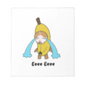Cry Banana Sad Crying Cat Meme Eee Eee Eee Shirt Notitieblok (Voorkant)