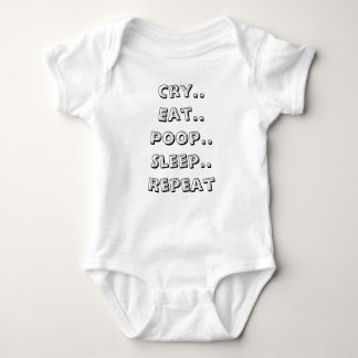Cry Eat Poop Slaap-herhaling Romper