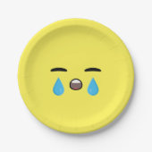 Cry Emoji Papieren Bordje (Voorkant)