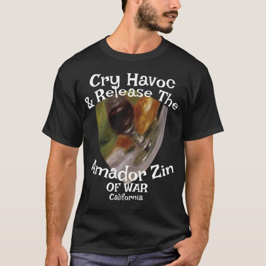 Cry Havoc Release Amador Zin War California T-shirt (Voorkant)