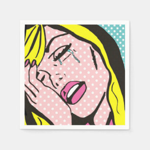 Cry Me a River Pop Art Papier Servetten