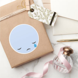 Cry Sad Emoji Ronde Sticker