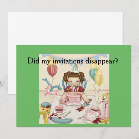 Crybaby Pity Party Briefkaart! Kaart (Voorkant / Achterkant)