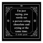 Crying and Eating Chocolate poster (Voorkant)