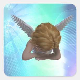 Crying Angel Vierkante Sticker