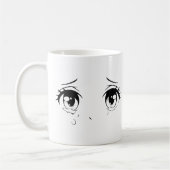 Crying Anime Eyes Mug – Aesthetic Sadcore Design Koffiemok (Links)