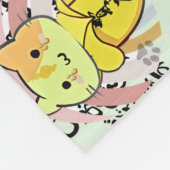 Crying Banana Cat Pattern Fleece Deken (Hoek)