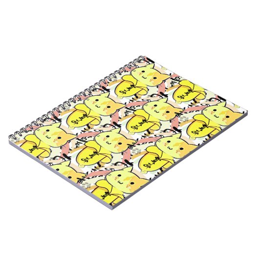 Crying Banana Cat Pattern Notitieboek (Linkerzijde)