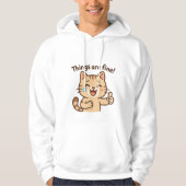 Crying Cat Sticker - "Het gaat goed!" grappige kar Hoodie (Voorkant)
