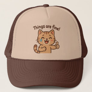 Crying Cat Sticker - "Het gaat goed!" grappige kar Trucker Pet