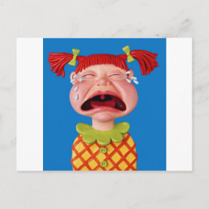 Crying Girl Briefkaart