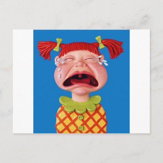 Crying Girl Briefkaart (Voorkant)