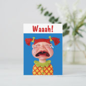 Crying Girl Briefkaart (Staand voorkant)