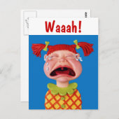 Crying Girl Briefkaart (Voorkant / Achterkant)