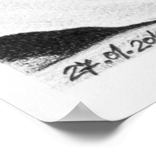 Crying girl with rose Surreal drawing art Poster (Hoek)