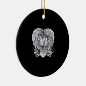 Crying Heart Classic - Skelet Handen Hart Keramisch Ornament (Rechts)