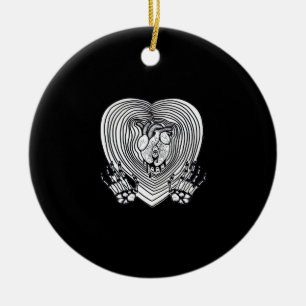 Crying Heart Classic - Skelet Handen Hart Keramisch Ornament