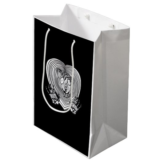 Crying Heart Classic - Skelet Handen Hart Medium Cadeauzakje (Voorkant Gekanteld)