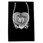 Crying Heart Classic - Skelet Handen Hart Medium Cadeauzakje (Voorkant)