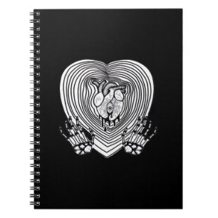 Crying Heart Classic - Skelet Handen Hart Notitieboek