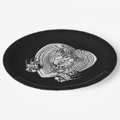 Crying Heart Classic - Skelet Handen Hart Papieren Bordje (Gekanteld)