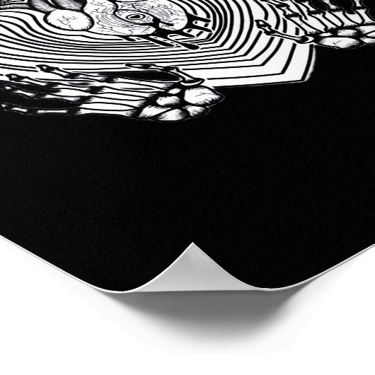 Crying Heart Classic - Skelet Handen Hart Poster (Hoek)