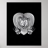 Crying Heart Classic - Skelet Handen Hart Poster (Voorkant)