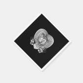 Crying Heart Classic - Skelet Handen Hart Servet (Hoek)