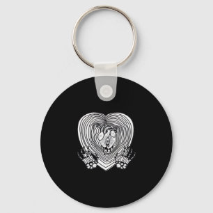 Crying Heart Classic - Skelet Handen Hart Sleutelhanger