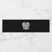 Crying Heart Classic - Skelet Handen Hart Waterfles Etiket (Enkel label)