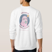 Crying in Cosmic Silence – Cute Existential Ghost  Trui (Achterkant)