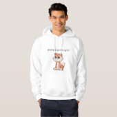 Crying Is Cardio, Right? | Cute Crying Cat Design Hoodie (Voorkant volledig)