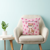 Crying Is Cardio, Right? | Cute Crying Cat Pillow Kussen (Stoel)
