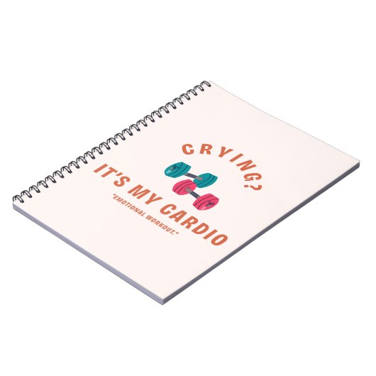Crying? It's My Cardio - Emotional Workout Notitieboek (Linkerzijde)