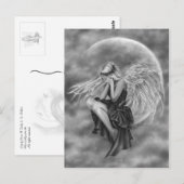 Crying Moon Angel Briefkaart (Voorkant / Achterkant)