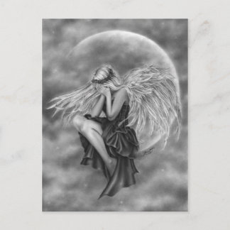 Crying Moon Angel Briefkaart