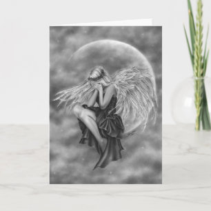 Crying Moon Angel Wenskaart Kaart