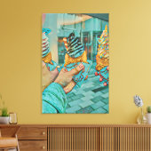 Crynose cream canvas afdruk (Insitu (Woonkamer))