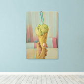 Crynose cream canvas afdruk (Insitu (Houten vloer))