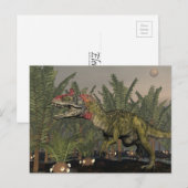 Cryolophosaurus dinosaur - 3D rendering Briefkaart (Voorkant / Achterkant)