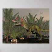 Cryolophosaurus dinosaur - 3D rendering Poster (Voorkant)