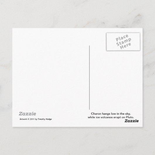 Cryovolcanism on Pluto Briefkaart (Achterkant)