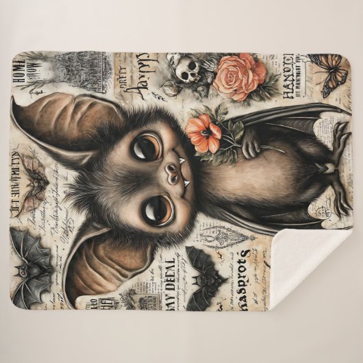 Crypt Charm: De Bloei Onder De Maan Sherpa Deken (Voorkant (horizontaal))