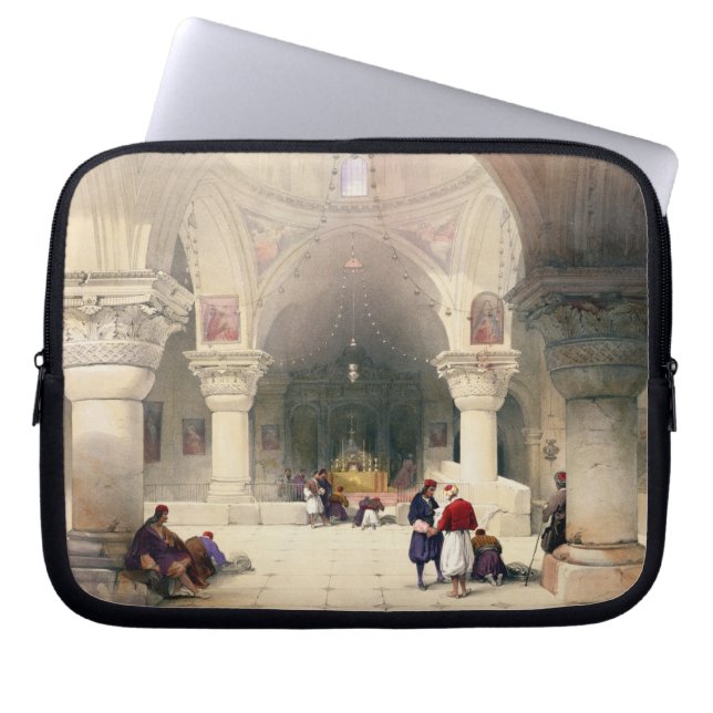 Crypt of the Heilige Sepulcher, Jeruzalem, bord 20 Laptop Sleeve (Voorkant)