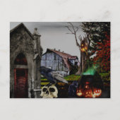 *~* Crypt Raven Witch Skulls HALLOWEEN Briefkaart (Voorkant)