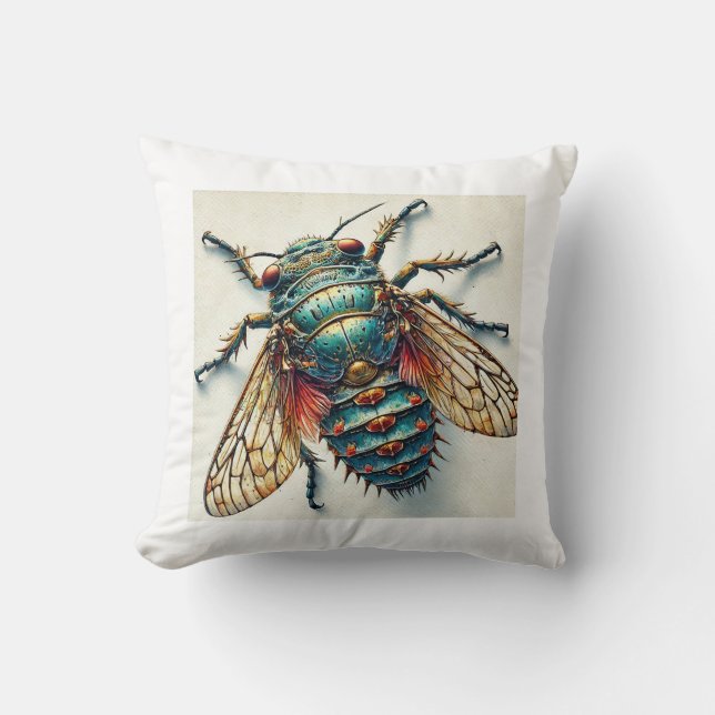 Cryptaspasma Insect 300724IREF251 - Watercolor Kussen (Voorkant)