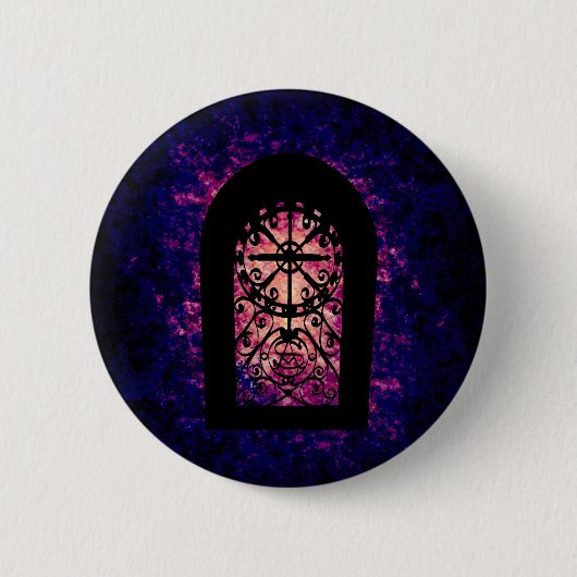 Cryptdeur silhouet ronde button 5,7 cm (Voorkant)
