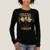 Cryptic Coding Coven Computer Teacher Halloween Tri-Blend Shirt (Voorkant)