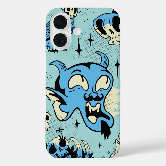 Cryptic Pop - Retro Skull & Demon Halloween Case-Mate iPhone Case (Achterkant)